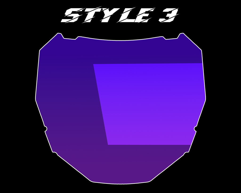 Custom Gradient ODI Number Plate Decal