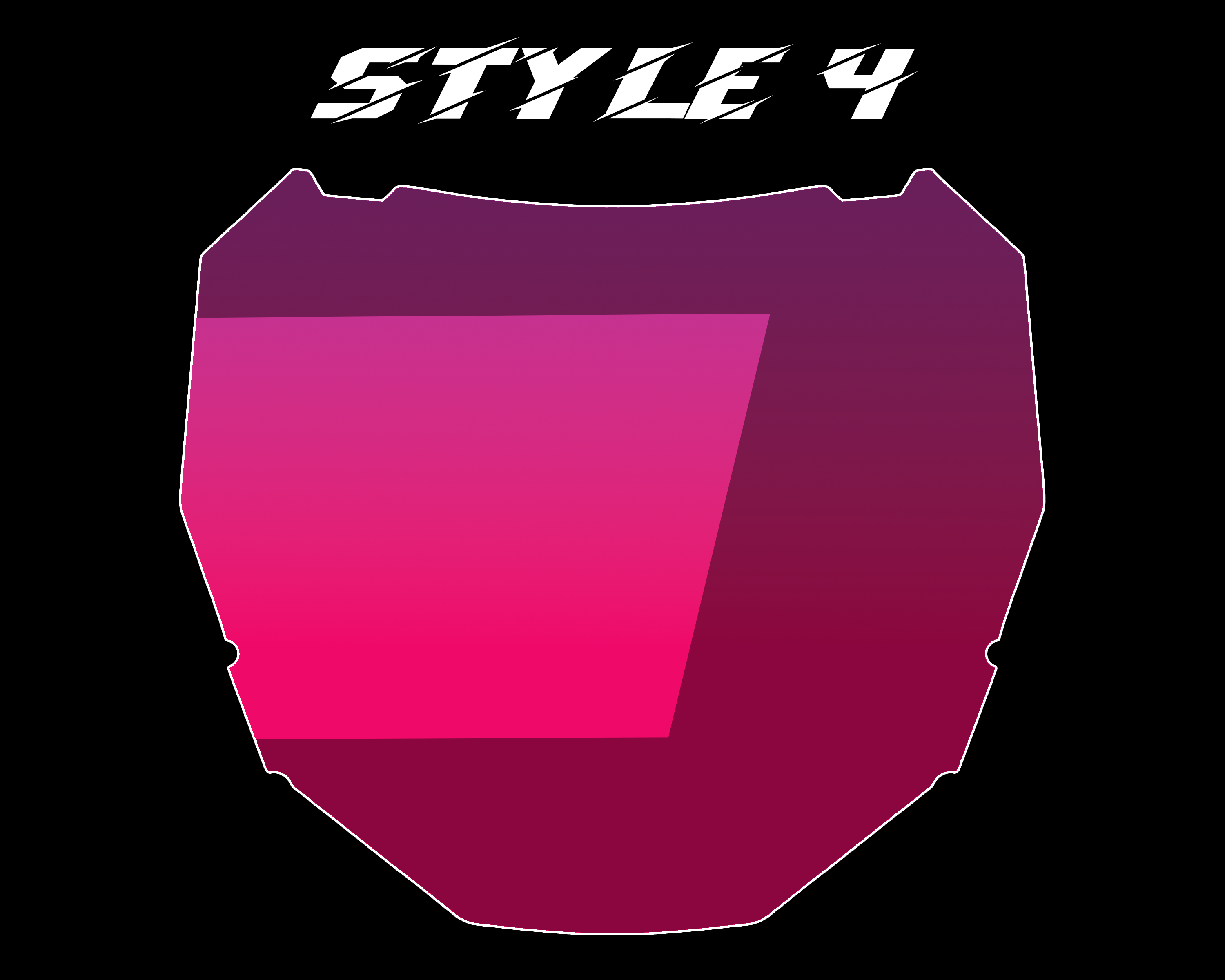 Custom Gradient ODI Number Plate Decal