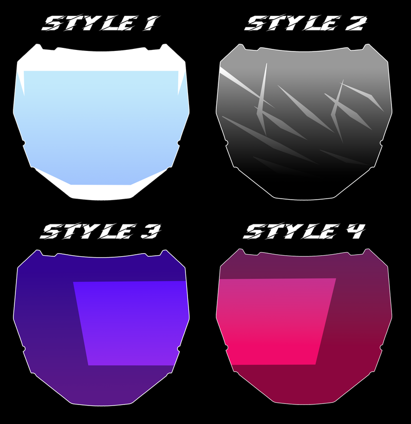 Custom Gradient ODI Number Plate Decal