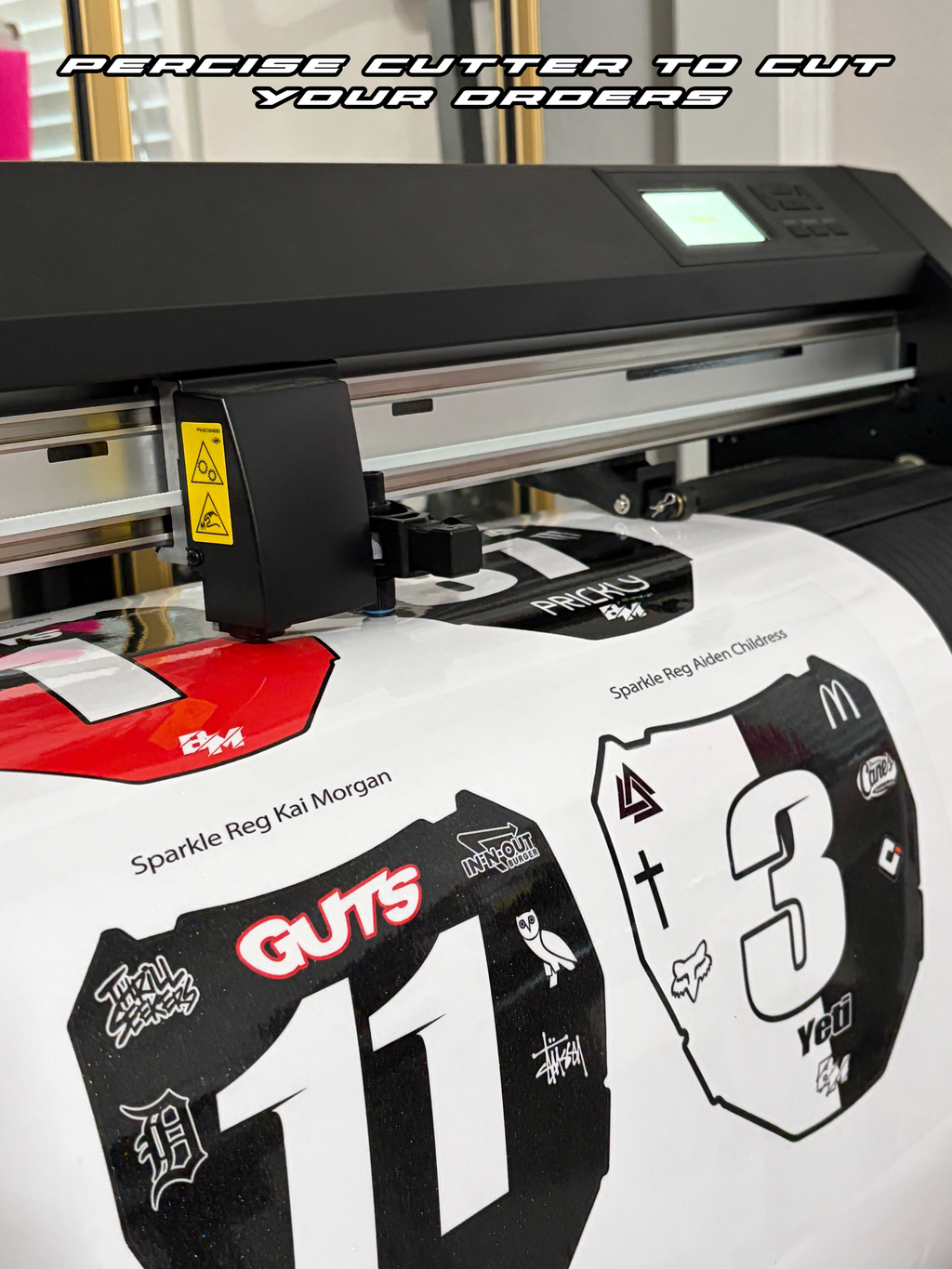 Custom Motocutz plate decals