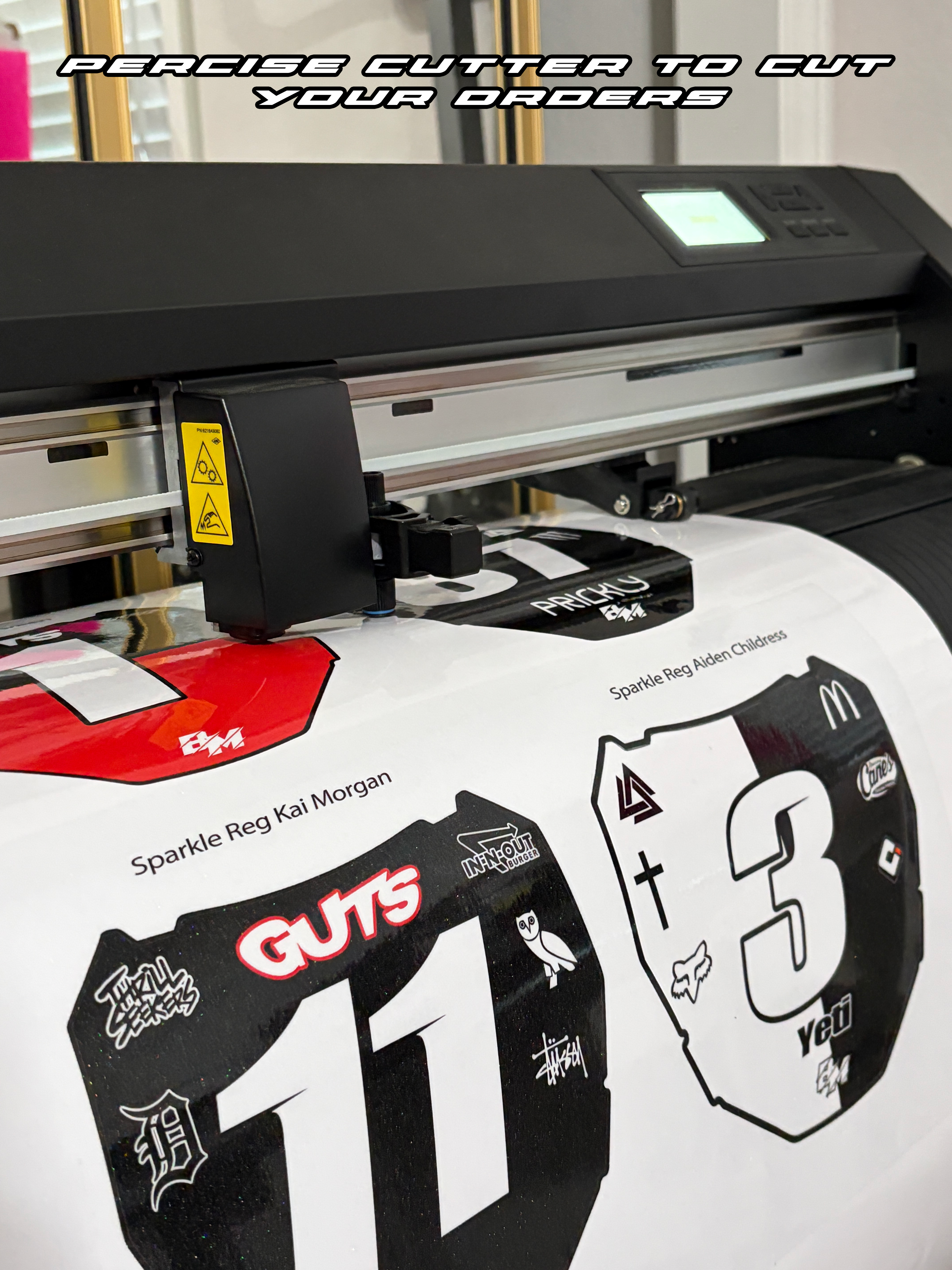 Custom Motocutz plate decals